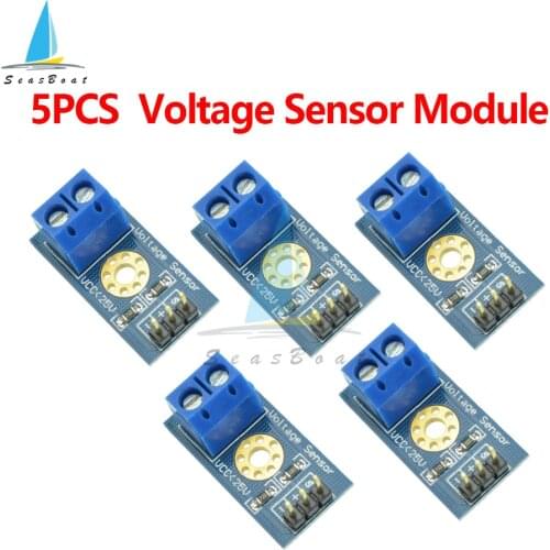 5Pcs DC 0-25V Standard Voltage Sensor Module Test Electronic Bricks Smart Robot for Arduino Diy Kit Voltage Sensor Board