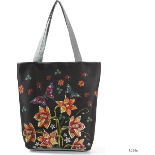 Tote Bag Super Functional Artist Canvas Tote Shopping Bags Retro Art Fashion Travel Bag Women Leisure Eco Shopping Pocket