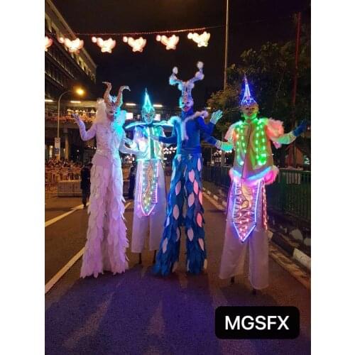 LED Stilts walker costumes LED Light Suits LED Robot