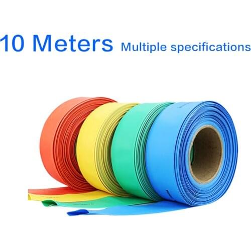 10 Meters Heatshrink Tubing Tube Sleeving Wire Cable Protector 1/2/3/4/5/6/8/10/12/14/16/18/20mm Insulation Thermoretractable