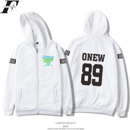 LUCKYFRIDAYF SHINee kpop harajuku hoodie sweatshirt fashion men women zipper hoodies jackets coat casual long sleeve hooded tops