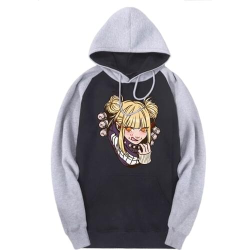 Sweatshirts Man My Hero Academy Raglan Hooded Fashion 2020 Pullovers Fall Winter Harajuku Hoodies Male Hip Hop Moletom Masculino