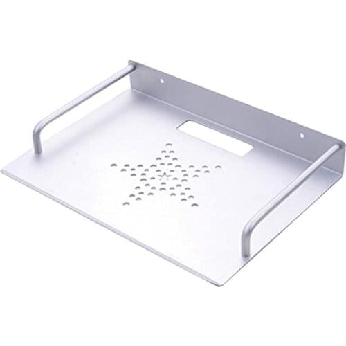 TV Box Router Set-top Boxes Mini PC DVD Player Single-layer Space Aluminum Wall Mount Storage Shelf Bracket Holder Stand Rack