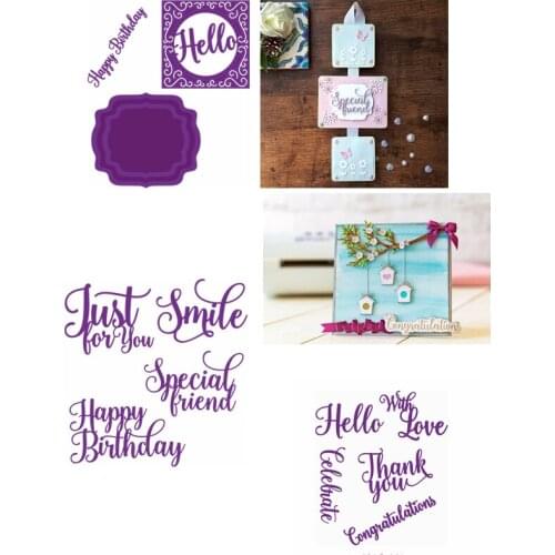 Creative Words Universal Metal Cutting Dies Stencil Scrapbook Album Embossing For Gift Card Making Handcrafts Decor