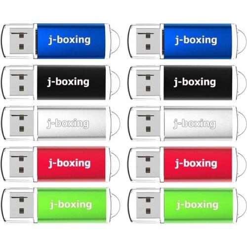 J-boxing 10PCS 512MB USB Flash Drive Rectangle Flash Pen Drive USB Memory Storage with Cap for PC Laptop Tablet Macbook 8 Colors