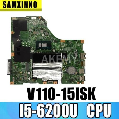 High quality LV115SK MB 15277-1N 448.08B01.001N For Lenovo V110-15ISK notebook motherboard CPU I5-6200U RAM 4GB