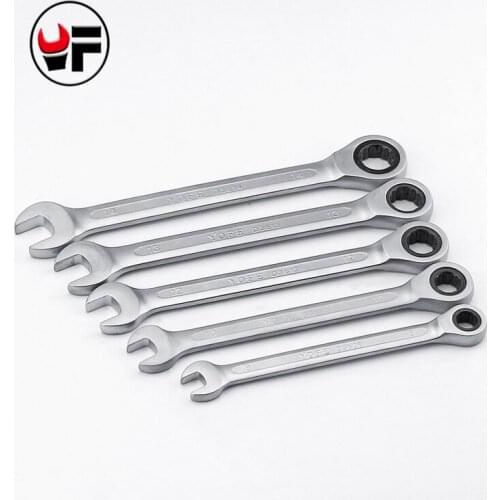 YOFE 8,10,12,13,14mm Ratchet Handle Wrench Quick Metric Universal Spanner CR-V Matt Combination Wrench Set Auto Repair Tools