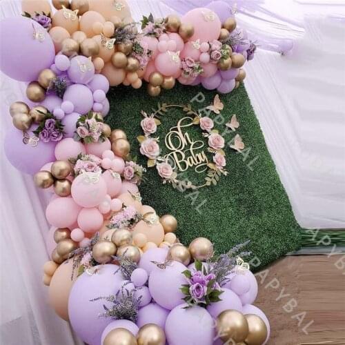 159Pcs Wedding Balloon Arch Garland Kit Purple Pink Latex Balloons Set Happy Birthday Party Balloon Valentines Day Gifts Globos