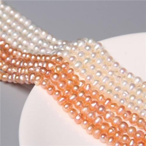 4-4.5mm Baroque Natural Freshwater Pearl Beads Loose Irregular Spacer Pearls Beads For Jewelry Making Necklace Earring Bracelets