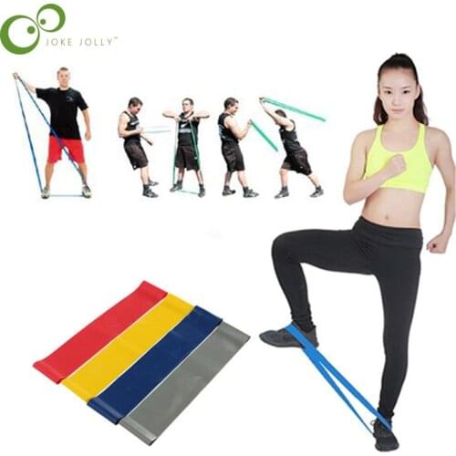 4 pcs/set 2019 New Hot Multi-colored Pilates Yoga Crossfit Latex Fitness Resistance bands Workout Exercise Band Free Shipping