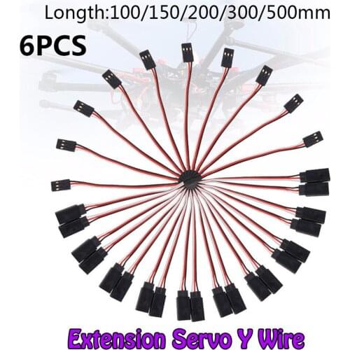 6PCS Servo Extension Cord Lead Y Wire Receiver Cable For RC Helicopter Servo Futaba Connector Extension Cord Cable Wire Lead