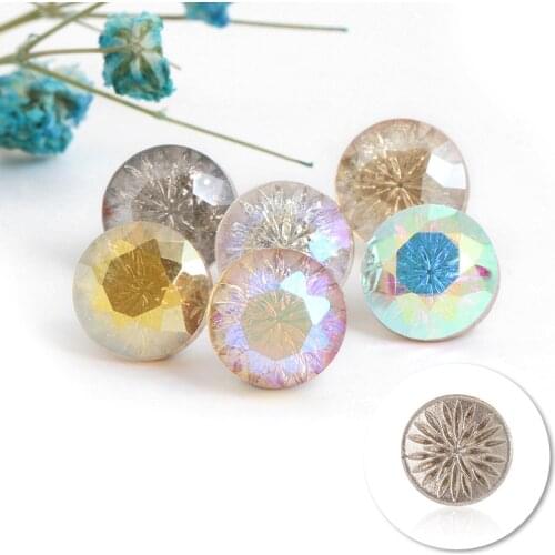 8mm FlatBack Round Shape Glue On Rhinestones Strass K9 Glass Rivoli Nail Art Stone AB Color DIY Decoration Crystal Stones
