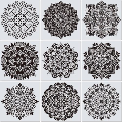 Large Wall Stencil for Painting, 12Inch Large Mandala Stencil for Painting