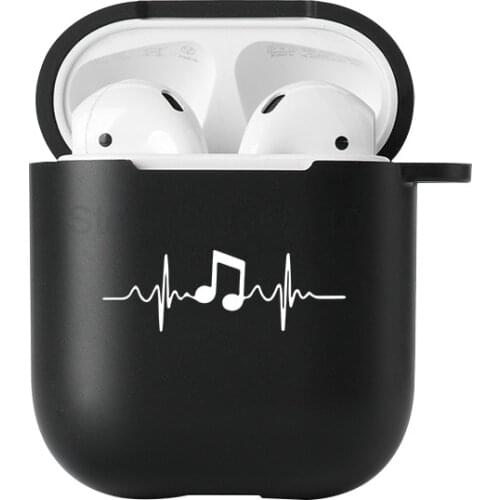 Earphone Case For Apple Airpods 1/2 Case Wireless Bluetooth For Apple Air Pods 2 1 Black Silicone Earphone Box Matte Cover Funda