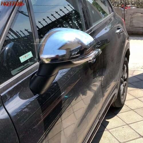 For FIAT 500X 2014 2015 2016 2017 2018 2019 Rearview Door Mirror Cover 2Pcs Car Auto Cover Styling