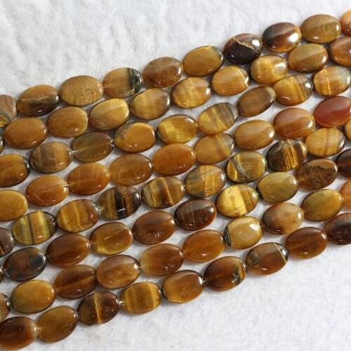 Hot tiger eyes stone 13x18mm hot sale oval fashion round loose beads diy jewelry 15" B326
