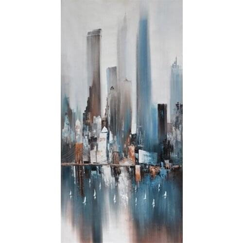 GATYZTORY Painted Painting By Numbers Handmade Abstract Building Wall Art Picture 60x75cm Framed Unique Diy Gift Room Decor