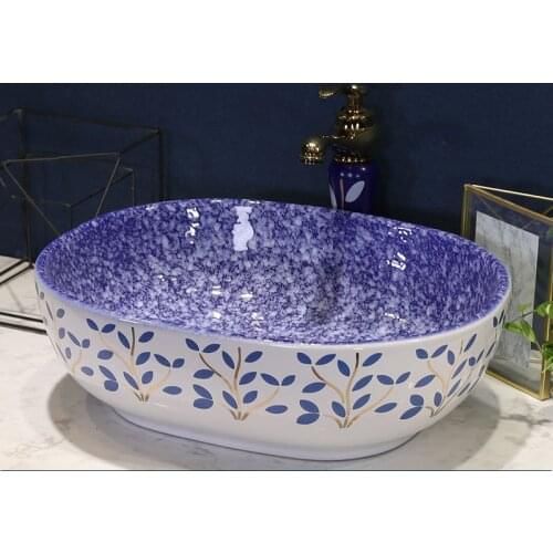 Jingdezhen Modern Minimalism Nordic Leaves Ceramic Toilet Bathroom Sink