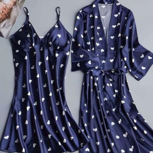 2pcs Women Lace Nightgowns Sleepwear Set Summer Night Dress Nightwear Sexy Lingerie Bathrobe Female Nightdress Home Clothes