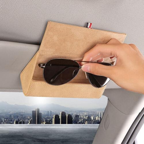 HOT Car Glasses Clip Holders for Car Sun Visor Sunglasses Eyeglasses Storage Holder Organizer Box for Tesla Model3 ModelS ModelX