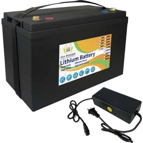 24V 60Ah LiFePO4 Power Battery Lithium LFP For RV Campers Scooter Solar Energy Reserve Power Supply Electric Vehicle