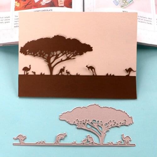 DUOFEN METAL CUTTING DIES Australia grassland animals embossing stencil DIY Scrapbook Paper Album 2018 new