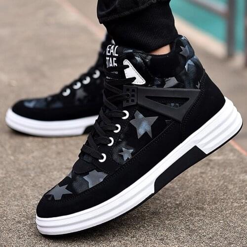 Mens Fashion Casual Shoes High Top Sneaker 2020 Spring men Shoes High Quality Non-slip Walking Shoe Zapatillas