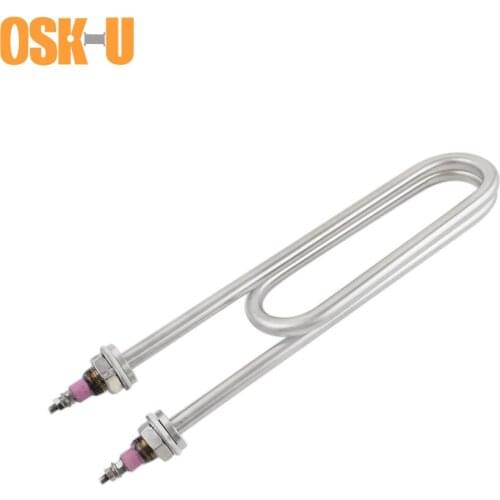 304SUS Double U Shape Heating Element M18 Thread 220/380V U Type Electric Heating Tube for Steaming Machine 2/3/4/5/6KW