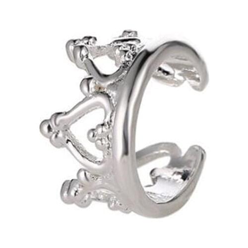 New Crown Non-Pierced Earrings for Women Exquisite Charming 3-Color Crystal Ear Accessories Fashion Party Girl Jewelry Gift