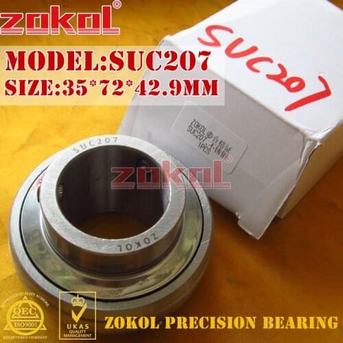 ZOKOL bearing UC207 SUC207 90507 Stainless steel Pillow Block Ball Bearing 35*72*42.9mm
