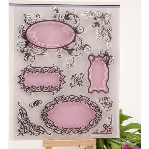 KLJUYP Frames Transparent Clear Silicone Stamp/Seal for DIY scrapbooking/photo album Decorative clear stamp sheets
