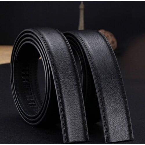 New mens automatic 3.5cm belts No Buckle Belt Brand Belt Men High Quality Male Genuine Strap Jeans Belt longer 160cm harajuku
