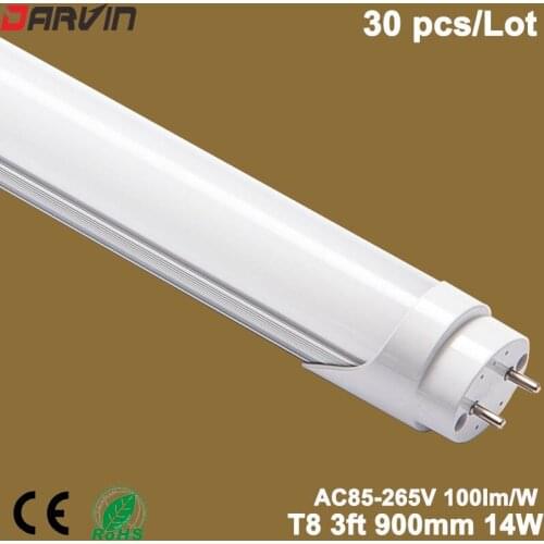 Led Tube Lamp T8 3ft 900mm 14W Split Tube High Lumen Fluorescent Bulbs With G13 Cap Double Input Factory Price
