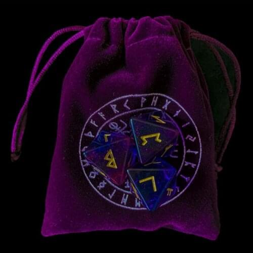 3 Pcs 8-Sided Rune Dice Resin Assorted Polyhedral Dice Set Divination Game Toys