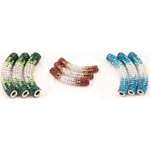 Tube uijnm each color 3 pcs micro pave CZ Disco Ball Beads Bracelet fasion Gift jewelry Discount crystal grt3s