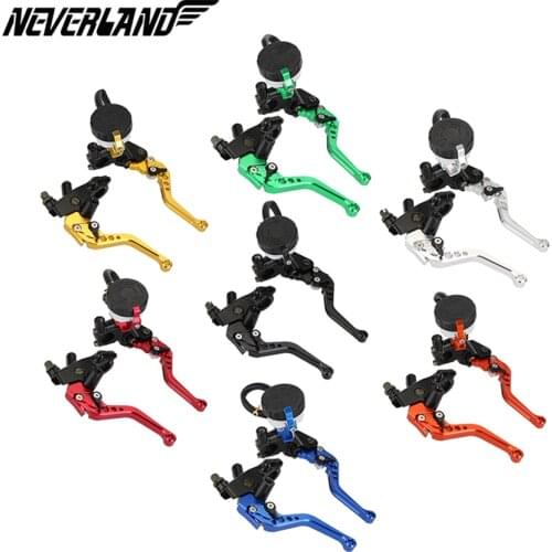 Universal Adjustable 22mm 7/8 Motorcycle Brake Clutch Levers Master Cylinder Reservoir Set D40
