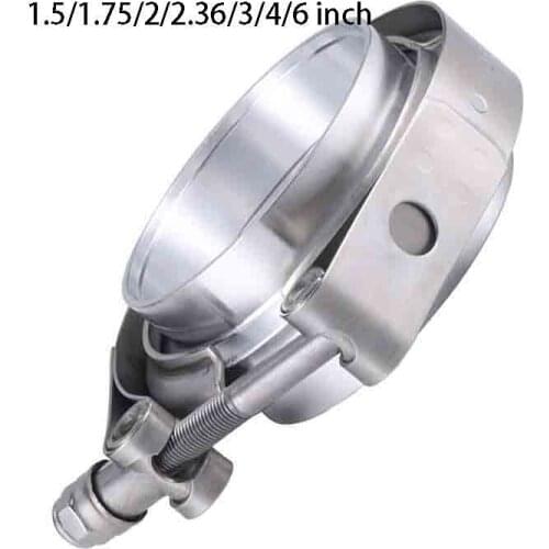 V Band Clamp 1.5/1.75/2/2.36/3/4/6 inch Turbo Exhaust V-Band Clamp Stainless Steel Male/Female Flange Kit