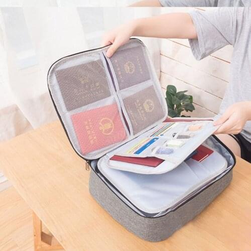 Big Capacity Document Organizer Insert Handbag Travel Bag Pouch ID Credit Card Wallet Cash Holder Organizer Case Box Accessories