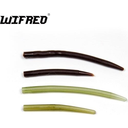 Wifreo 20pcs/pack Soft Rubber Cone Sleeve for Carp Fishing Rig Making Terminal Tackle Green Brown Color LYPJ-006