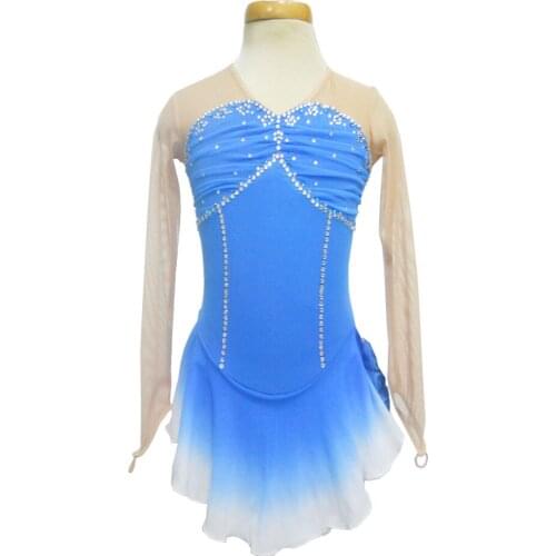 2016 Competition Figure Ice Skating Dresses For Women With Spandex Graceful New Brand Figure Skating Competition Dress DR2585
