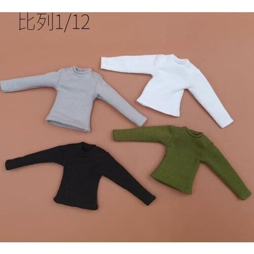 1/12 Soldier long-sleeved t-shirt trendy clothing model for 6-inch action figure accessories