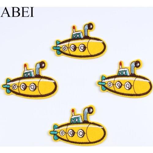 10pcs Cartoon Spaceship Patches Iron On Embroidery Clothes Appliques DIY Badge Stickers For kids Garments Suits