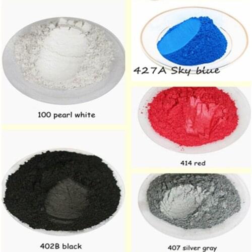 100g mix 5 colors Mica Pigment Powders Safe to use for Lipstick Makeup Eyeshadow Soap Nail Art, nails art