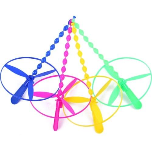 40pcs/lot Pull String Flying Saucers Toys for Children Boys Girls Helicopters Lawn Outdoor Sports Games Plastic Flying Discs UFO