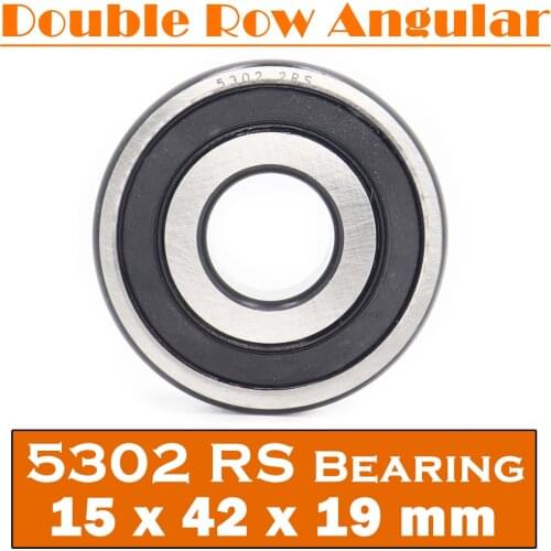 5302 2RS Bearing 15 x 42 x 19 mm ( 1 PC ) Axial Double Row Angular Contact 5302RS 3302 2RS 3056302 Ball Bearings