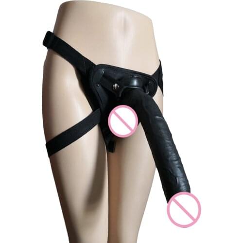 AMABOOM 28*5CM Adjustable Strap-on Long Dildo Harness Realistic Penis Panties Strapon Huge Dildo Anal For Women Lesbian Sex Toys