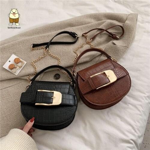 Beibaobao 2021 Stone Pattern Small Handbag Fashion Small Round Bag New Cross-body Bag Shoulder Zipper Handbag Mobile Phone Bag