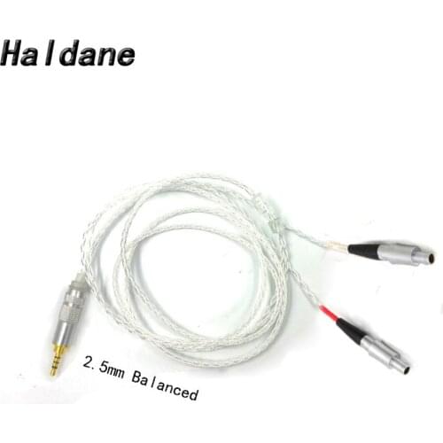 Free Shipping Haldane RSA/ALO 3.5/2.5/4.4mm Balanced 7N OCC+ Silver Plated Copper Cable For HD800 HD800S HD820 Headphone Headset