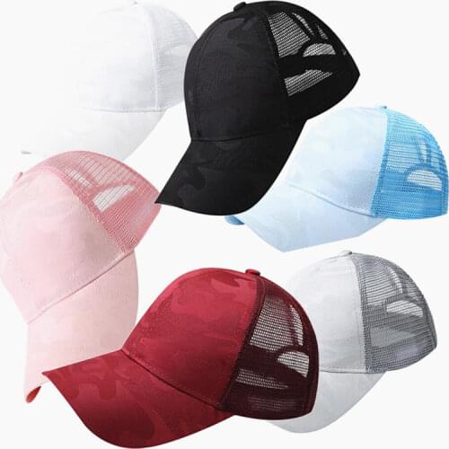 2021 Hot Sale New Ponytail Baseball Cap Summer Tennis Caps Mesh Sun Hat Women Snapback Hip Hop Snapback Caps Female Outdoor Hat