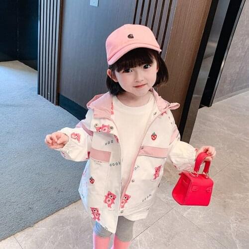 Girls Babys Kids Coat Jacket Outwear 2021 Bear Spring Autumn Overcoat Top Sport Zipper Princess Toddler Childrens Clothing